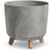 Blumentopf Blumenkübel mit Füßen Pflanzkübel Gracia Slim Rund Übertopf Beton Optik Pflanztopf (Höhe 28,5cm, Grau Beton)