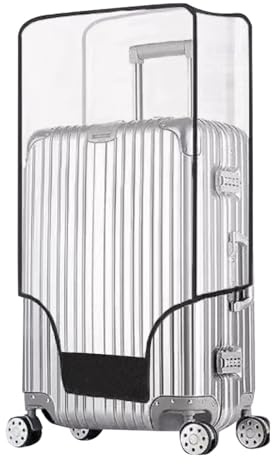Tangaburu Clear Suitcase Cover - 20 24 26 28 30 Inch Waterproof PVC Suitcase Cover - Transparent Travel Suitcase Wrap - Protective Cover Case for Wheeled Luggage (28-Inch)