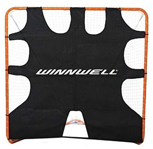 Winnwell Lacrosse-Netz für Schießübungen, Zieltrainer, Rebounder und Trainer-Plane, Indoor- und Outdoor-Torwart-Übungsausrüstung für Schussgenauigkeit (Schwarz, 121,9 cm)