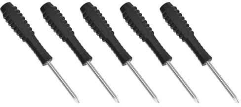 FOCMKEAS 5PCS Mini Phillips Screwdriver, 5mm Cross Head with Black Non-slip Handle for Small Appliances, 5.71(145mm) Total Length, Magnetic