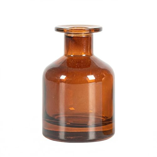 TUPANDY Diffusore in vetro vuoto, ricaricabile, da 150 ml, diffusore per aromaterapia, accessori per profumi, set di ricambio fai da te (marrone)