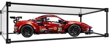 55x30x20cm Acryl Vitrine Schaukasten,Transparent Stapelbar Vitrine | Anwendbar auf 60379 42127 Modell StaubdichtSelbstaufbau mit Tür Für Spielzeug Figuren Modellautos Sammelfiguren Sammlung