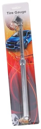 Gatuida 5 Pcs tyre Portable Leta tire Pressure Gauge Barometer Checker worchestire Full Metal Pressure Gauge Pencil Tire Pressure Gauge Air Bike Motorcycle Barometer Mechanical, 29.8X1.5cm