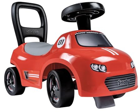 Smoby Correpasillos Rojo, a Partir de 10 Meses, de líneas Suaves, Aspecto Moderno y claxon Integrado en el Volante (7600720541)