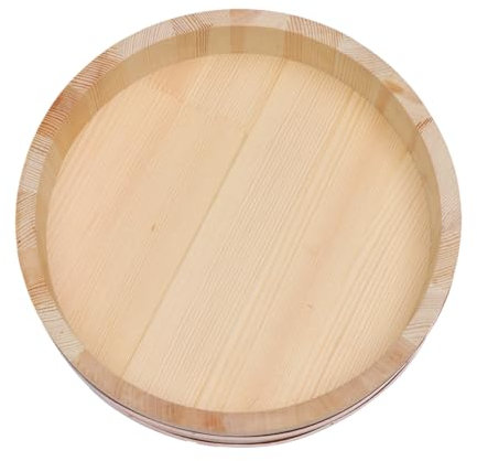 MAGICLULU Wooden Sushi Rice Bucket for Korean Kitchen for Mixing Sushi Rice Traditional Style Made of Wood