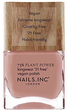 Nails Inc - GOOD ENERGY EFFICIENT Plant Power veganer Nagellack - 73% Plant Based, 100% Vegan & Tierversuchsfrei - Perfekte Maniküre, sanfter Karamell-Ton - Für umweltbewusste Nail Art
