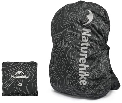 Naturehike Rucksack Regenschutz Wasserdicht Rucksack Abdeckung in Nylon Staubdicht reflektierende Regenhülle für Rucksäcke passend für 30L-60L Rucksäcke für Outdoor Radfahren Wandern Reisen