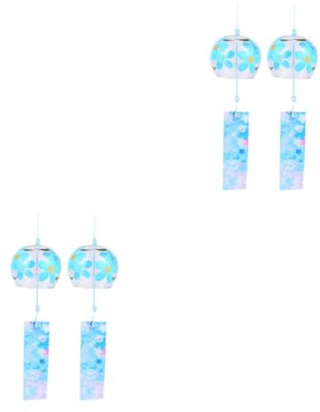Supvox 2sets Japanische Wind Glocken Outdoor Decor Glas Windspiel Garten Ornament Vintage Windspiel 2 Stücke * 2