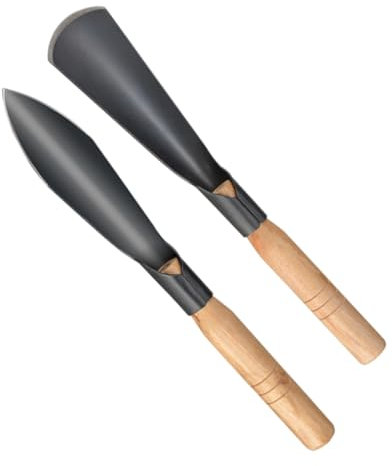 Toyvian 2pezzi Cazzuola Da in Manico in Legno Da Utensili Manuali Per Piantare e Verdure Scavo Diserbo Trapianto e Altri Lavori Di Giardinaggio e Paesaggistica