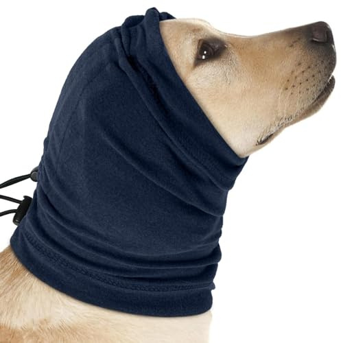 XFSRG Ohrenschutz Hund Soft Dog Kopfwickel Calming Hoodie Noise Protection Verstellbarem für Angstlinderung und Beruhigung(Dunkelblau/S)
