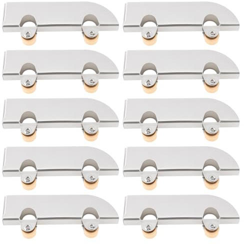 OTOTEC Lot de 10 Roulettes de 5 Mm pour Portes Coulissantes en Verre Et Acier Inoxydable avec Roues en Cuivre pour Un Glissement en Douceur