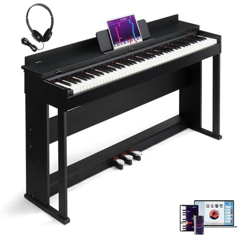 LALAHO 88-Key Weighted Digital Piano Hammer Action Piano Keyboard | 3 Pedals, Dream Sound Chip, MIDI/USB Connectivity, Split/Touch/Transpose Controls for Home Studio, Beginners & Professionals