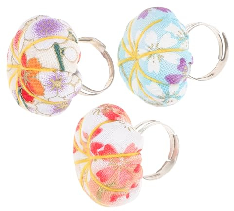 Artibetter 3Pièces Coussin à Épingles Créatif Design de Bague Porte Aiguilles Pratique pour Couture à Domicile Couleurs Aléatoires Outil de Couture DIY