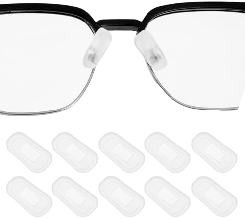 5 Pairs of Eyeglasses Nose Pads, Silicone Eye Glass Nose Pads Anti Slip, Soft Glasses Noses Pad for Myopia Glasses， Sunglasses Repair