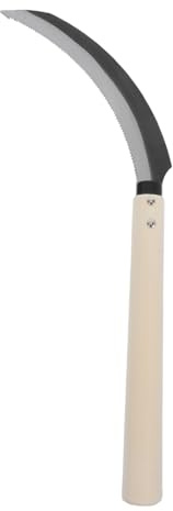 SUPVOX Herramienta de Mano para Deshierbe con Mango de Madera Serrada Forma de para Cosecha y de Jardín Portátil y Resistente