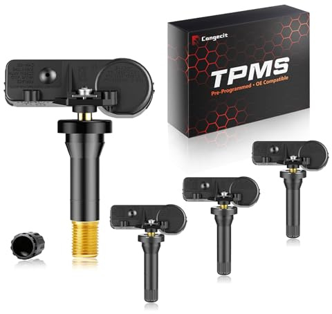315Mhz TPMS,Pre-Programmed Tire Pressure Sensor Fit for Ford F150(2009-2014),F250/F350/F450/F550(2009-2016),Explorer(2011-2015),Edge(2011-2014),Escape(2009-2019),Transit(2010-2019)(4PCS)