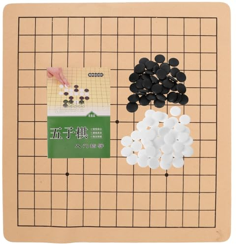 iplusmile Set Scacchiera Go in Legno per e Adulti Giochi Educativi da Viaggio Scacchi Go Scatola Nera e Bianca Materiale Resistente e Portatile