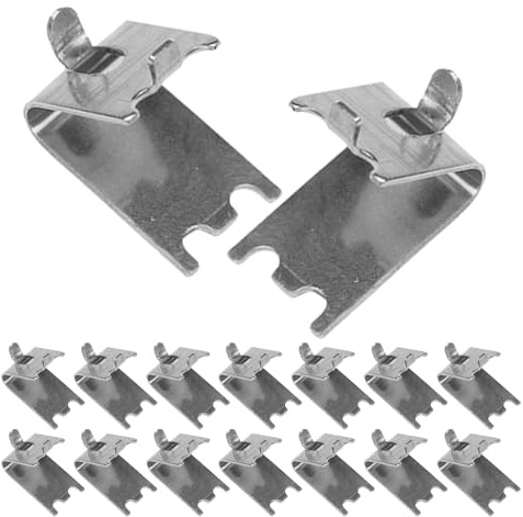 HAMPPLIES 20Pcs Refrigerator Shelf Clips Replacement Metal-Free Freezer Cooler Shelf Supports Brackets for Fridge Hanging Rack Compatible with Commercial and Home Storage