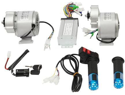 2 unidades 350 W 330 RPM motor eléctrico reductor de engranajes, motor eléctrico sin escobillas de 36 V, kit de controlador de motor sin escobillas para triciclos, Gokarts ATVs, acelerador inverso de