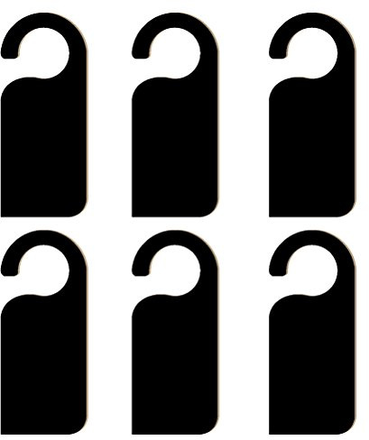 ULTNICE Doppelseitige Kreidetafel TüRhäNger Set Von 6 Schwarz | Doppelseitig, FüR TüRgriffe, Beschreibbar Mit Kreide Oder Markern, Set Von 6