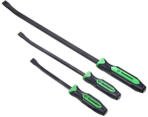 Mayhew Tools 14071GN Dominator Pro 3-teiliges Hebelstangen-Set, 30,5 cm, 43,2 cm und 63,5 cm gebogene Hebelstangen, grün | Set mit 30,5 cm, 43,2 cm und 63,5 cm gebogenen Brechstangen