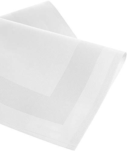Westlane Linen Cloth Napkins Set of 6 | 56x56 cm | 100% Egyptian Cotton Fabric with Satin Band | Reusable, Hotel-Quality Napkin for Weddings, Parties, and Every Occasion