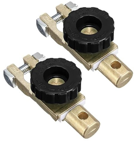 Spurtar Batterie Trennschalter 12V 24V 2 Stück Schwarz Batteriehauptschalter Autobatterie Schalter Batterietrennschalter, Hauptstromschalter für Auto Truck Boot Fahrzeuge