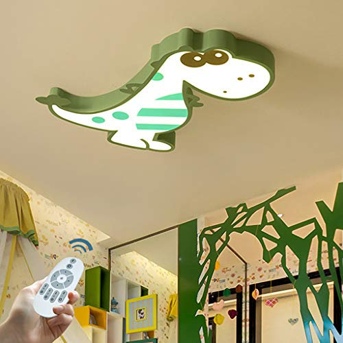 LED Dinosaure Plafonnier Boy Chambre Lampadaire Moderne Intérieur Décoration Éclairage De Plafond Maternelle Dimmable Lumière Suspension Salon Chambre Coucher Kinderzimmer Lustre Pendentif,60cm/green