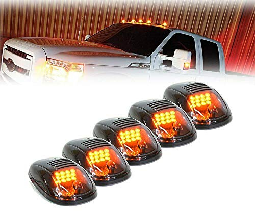 Luces de techo LED para exterior de automóvil, cubiertas de luces de techo de cabina ámbar Riloer, luces de señalización lateral de camión, señales de giro, remolques, camiones