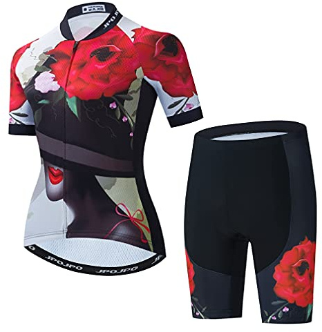 Radtrikot-Set für Damen, Sommer-Radbekleidung, Fahrradbekleidung