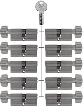 Gleichschließende Schließzylinder 80 mm (40/40 mm) inkl. 3 Schlüssel pro Zylinder (Zylinderanzahl nach Wunsch) (25x Knaufzylinder 80 mm (40/40 mm))
