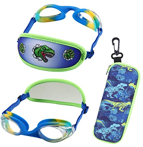 RUIGAO Kids Swim Goggles Age 2-6, Toddler Goggles No Hair Pull,Child Goggles Padded HeadBand