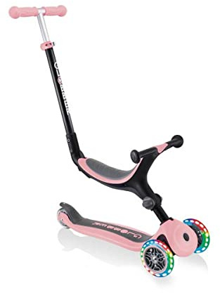GLOBBER GO-UP Foldable Lights – 3 in 1 Dreirad, 120/80 mm, ABEC 5, 3-rädrig, höhenverstellbar, LED-Rollen