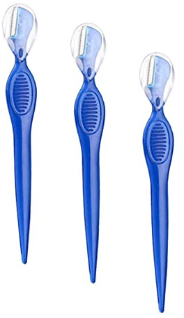 minkissy 3pezzi Rasoio Per Sopracciglia in Acciaio Resistente Regolabarba Portatile Modellatore Delicato Per Sopracciglia Strumento Per Trucco Di Bellezza Adatto Per Donne e Ragazze