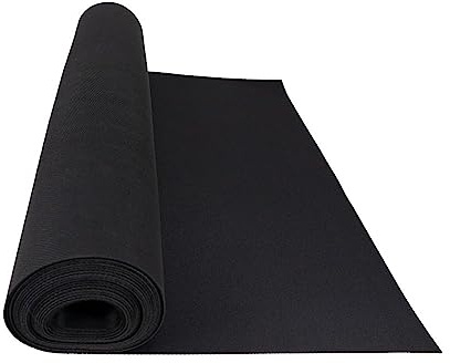 Mytee Products 20' x 27 Black Neoprene Floor Runners - Non Skid Bottom, Protect All Floor Surfaces - Reusable Neoprene Floor Mat with Slip-Proof Surface