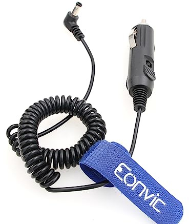 Eonvic 12 V DC 5,5 x 2,5 mm auf Zigarettenanzünder Stecker Kabel Auto Ladegerät Auto Netzteil Kabel Kamera, CCTV, Auto Kühlschrank (rechtwinkliger DC)