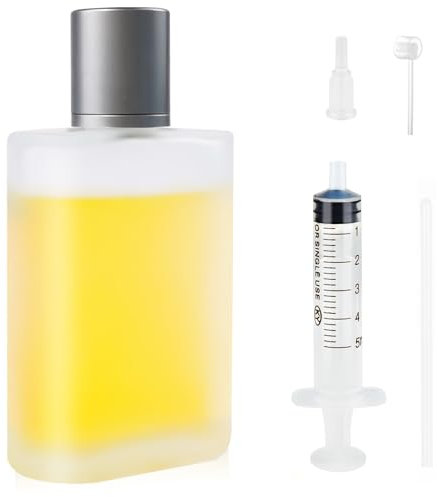 Bohoray 50ml Empty Glass Perfume Atomiser, Clear Glass Atomiser Spray Bottles, Refillable Spray Perfume Bottles Fine Mist Cosmetic Container for Travel (Grey Cover)