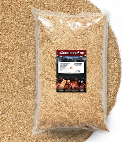 Terra Discount Räuchermehl aus Buche 500g, 2Kg, 5Kg oder 15 Kg - 0,4-1,0mm - zum smoken, räuchern/kalträuchern von Fleisch, Fisch, Gemüse geeignet - Buchenholz mit klassischem Aroma (15 Kg)