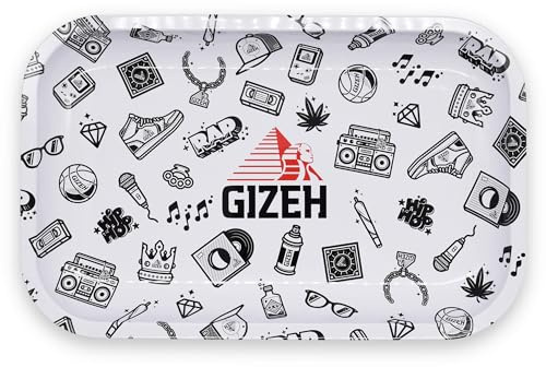 Smokerhontas Comic Mix White Rolling Tray Large - Vassoio girevole, vassoio miscelatore, vassoio rotante, 27,5 x 17,5 x 2,5 cm