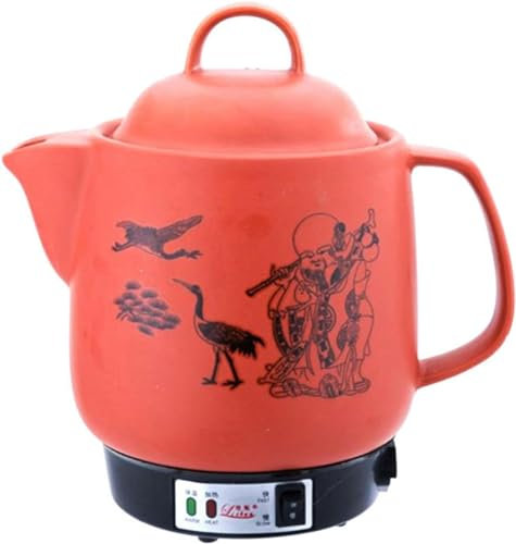 CIADAZ Kettle Chinese Medicine Stewing Pot, 3L Large Capacity Heat-Resistant Ceramic Potion Heater,450W Automatic Electric Ceramic Stew Pot,for Making Herbal Tea, Porridge And Soup-1PC