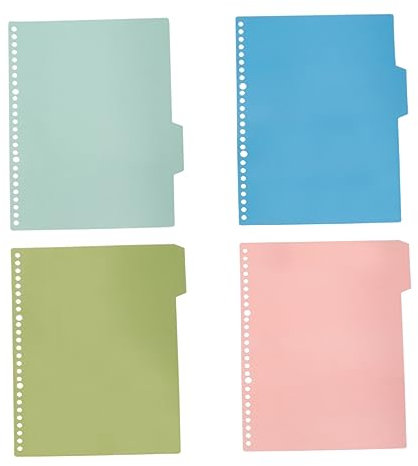 EXCEART 10 Indexe Ordnerregister einfügen Ringbinder-Teiler einsteckbare Trennwände Büroklammern trennstreifen Einstecklasche Seitenteiler Tasche Bindemittel Teilung Trennlinie b5 Etikett