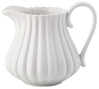 Small Milk jug,Creamer Jug,Churn Jug,Elegant Shape Ceramic Sugar Bowl Light Luxury Design Coffee Milk Jug French Creative Maple Syrup,Exquisite fnd Durable Creamer Jug 210ml(Color:White)