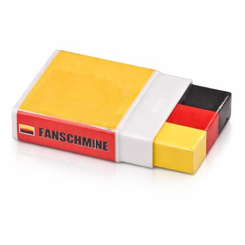 3x Schminkstift Fanartikel Deutschland Schminke schwarz, rot, gelb (Gold), als Deko, Dekoration, Partydeko für Fußball, Fußball Weltmeisterschaft 2026