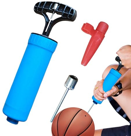 Ballpumpe für Sportbälle | Kleine Mehrzweck-Handpumpe | Blaue Manuelle Luftpumpe mit Nadel | Verschleißfeste Handpumpe | Tragbare Sportball Handpumpe