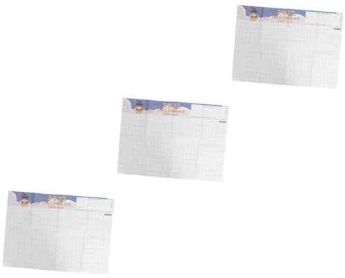 VILLCASE 3stücke Jahresplaner Wandkalender Mit Großem Rasterdesign Praktischer Zeitplaner Für Schule Büro Und Zuhause Für Studenten Und Tägliche Planung Und Organisation