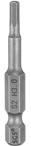 QUARKZMAN H3.0 Embout de Tournevis Hexagonal 3mm Métrique Pointe Plate 1/4 Tige Hexagonale 50mm (2) Longue Magnétique Embouts de Tournevis Industriels à Douille Hexagonale