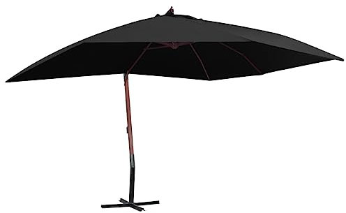 Generisch Pangshiyuan Ampelschirm mit Holz-Mast 400x300 cm Schwarz,jiangboyue-47122
