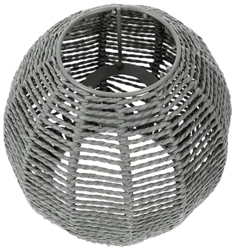 Tofficu Paralume in Corda di Canapa Intrecciata Lampada Sospensione in Metallo Stile Rustico Moderno per Illuminazione Casa Design Unico e Delicato