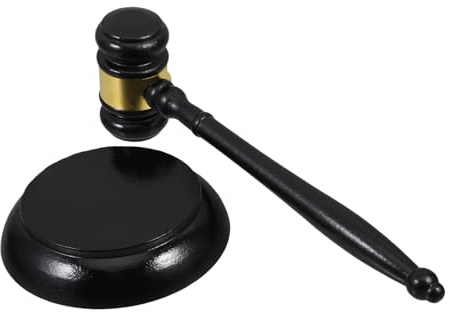 DOITOOL Giudice Martello Legno Martello Giudice Martello Tribunale Legno Riutilizzabile Asta Accessorio Costumi