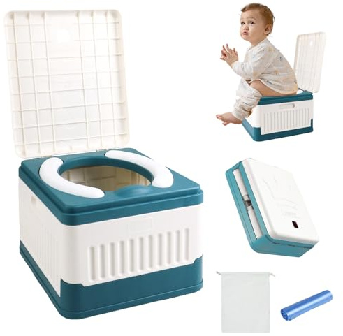 Orinales Infantiles Orinal Portatil Plegable Niños 1-3 Años WC Vater Portatil para Niños Bebé Inodoro Infantil Plegable Potty Training Asiento para Viaje Camping con Bolsas de Limpieza